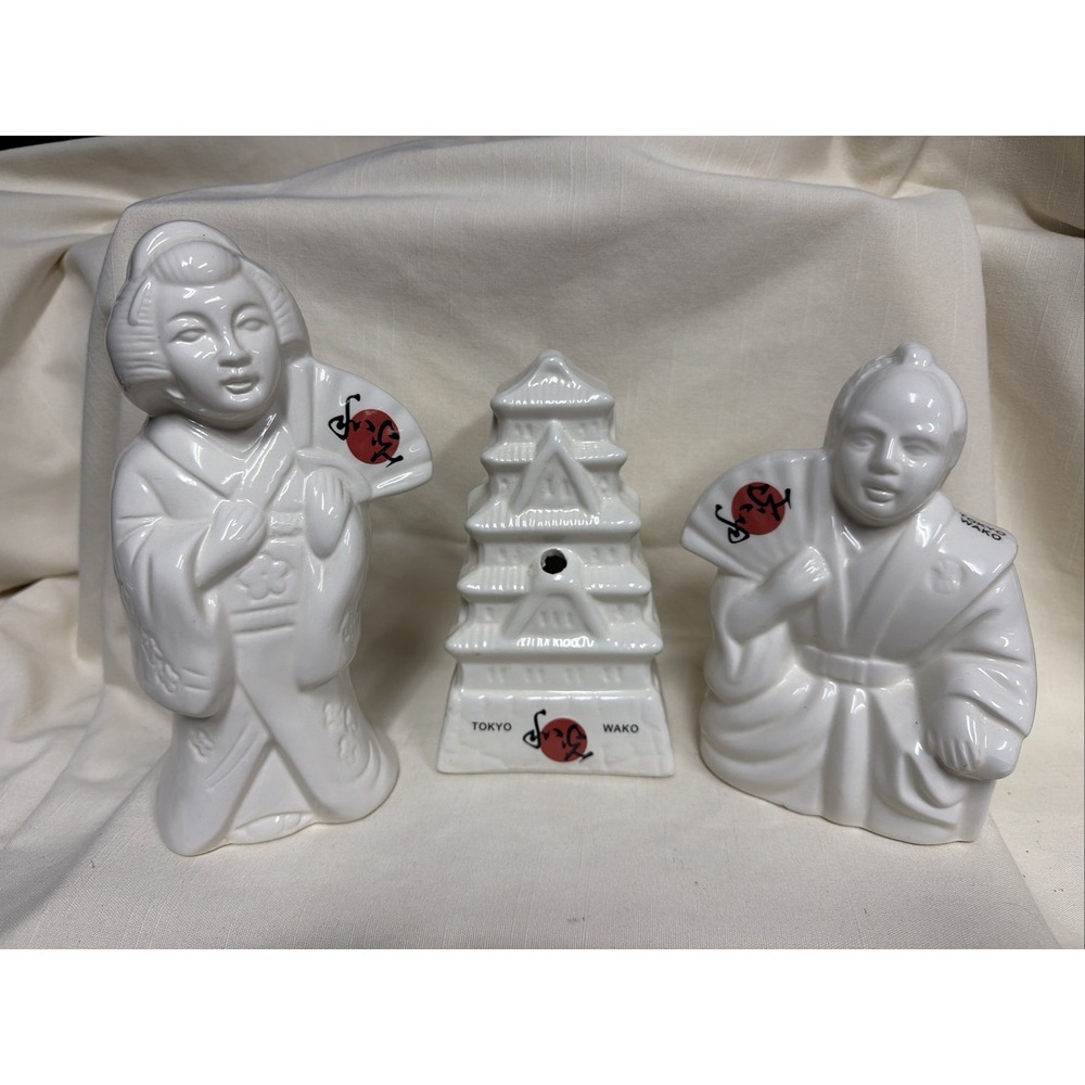 3 Vintage Benihana of Tokyo Japan Ceramic Tiki Mugs Tokyo Wako